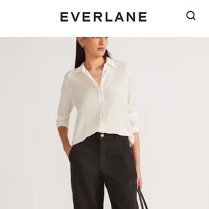 NWT Everlane “The Washable Clean Silk Relaxed Shirt”
